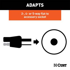CURT - CURT 2-Way Flat To Cigarette Lighter Power Adapter 58312 - Image 3