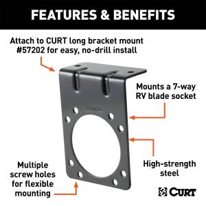 CURT - CURT Trailer Wire Connector Bracket 58510 - Image 2