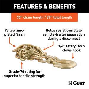 CURT - CURT Safety Chain Assembly 80303 - Image 3