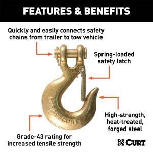 CURT - CURT Class IV/V Clevis Safety Latch Hook 81550 - Image 2