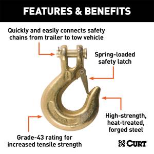 CURT - CURT Class IV/V Clevis Safety Latch Hook 81560 - Image 2