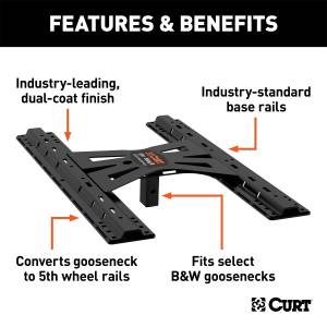 CURT - CURT X-5 Fifth Wheel Adapter Plate 16310 - Image 4