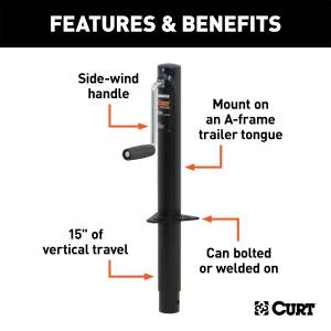 CURT - CURT A-Frame Tongue Jack 28204 - Image 2