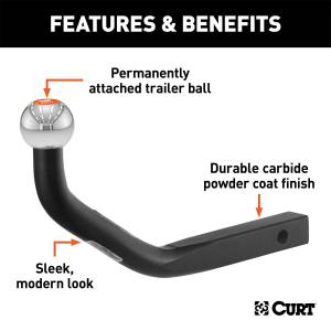 CURT - CURT Euro Ball Mount 45592 - Image 2