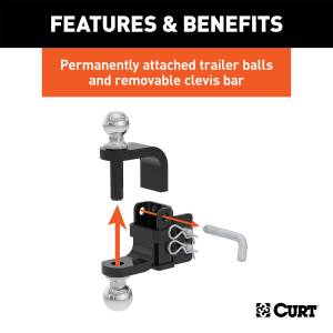 CURT - CURT Dual-Ball And Clevis Bar Mount 45008 - Image 4