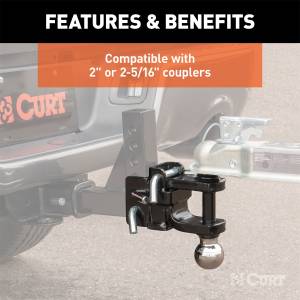 CURT - CURT Dual-Ball And Clevis Bar Mount 45008 - Image 5