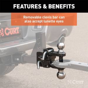 CURT - CURT Dual-Ball And Clevis Bar Mount 45008 - Image 6