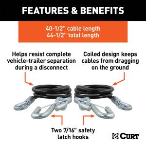 CURT - CURT Nylon Coated Safety Cable 80151 - Image 2