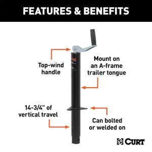CURT - CURT A-Frame Tongue Jack 28202 - Image 2