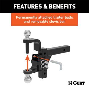 CURT - CURT Adjustable Multi-Purpose Mount And Shank 45049 - Image 3