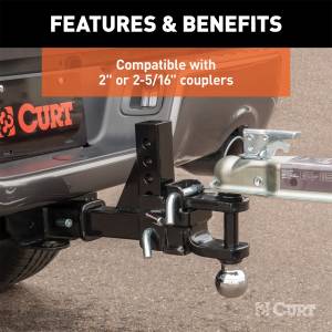 CURT - CURT Adjustable Multi-Purpose Mount And Shank 45049 - Image 4