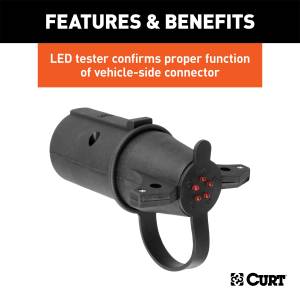 CURT - CURT 7-Way Round RV To 6-Way Round Adapter 57255 - Image 4
