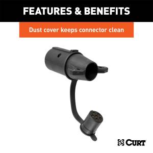 CURT - CURT 7-Way Round RV To 6-Way Round Adapter 57255 - Image 5