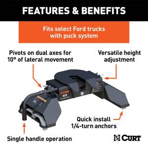 CURT - CURT E16 Fifth Wheel Hitch Head Unit 16031 - Image 2