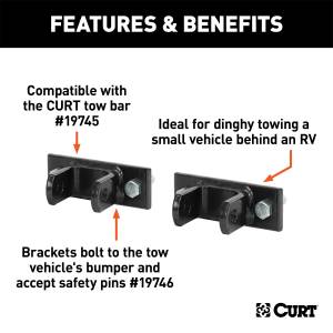 CURT - CURT Adjustable Tow Bar Brackets 19748 - Image 2