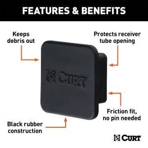 CURT - CURT Hitch Receiver Tube Cover 22278 - Image 2