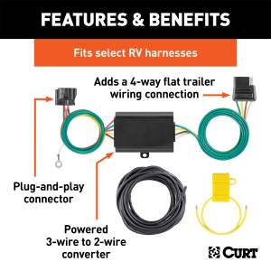 CURT - CURT Towed-Vehicle RV Harness Add-On 58920 - Image 3