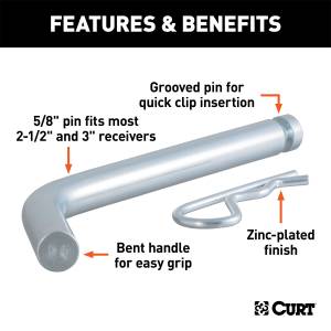 CURT - CURT Heavy-Duty Hitch Pin 21507 - Image 2