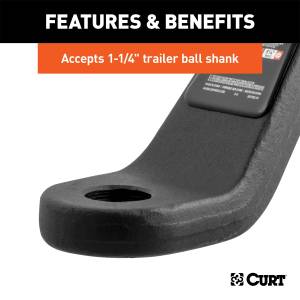 CURT - CURT Industrial Duty Forged Ball Mount 45431 - Image 5