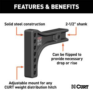 CURT - CURT Adjustable Weight Distribution Shanks 17131 - Image 2
