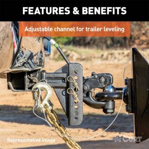 CURT - CURT Adjustable Channel Ball Mount 45907 - Image 3
