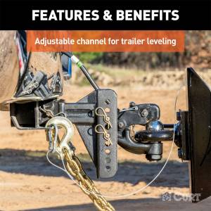 CURT - CURT Adjustable Channel Ball Mount 45908 - Image 4