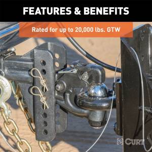 CURT - CURT Adjustable Channel Ball Mount 45908 - Image 5