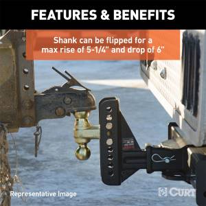 CURT - CURT Adjustable Channel Ball Mount 45908 - Image 8