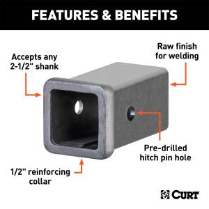 CURT - CURT Receiver Tube 49516 - Image 2