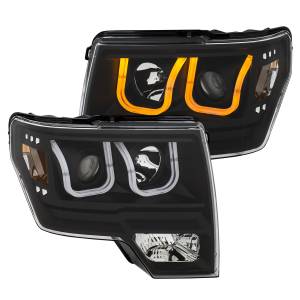 Anzo USA - Anzo USA Projector Headlight Set w/U-Bar Switchback 111383 - Image 1