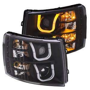 Anzo USA - Anzo USA Projector Headlight Set w/U-Bar Switchback 111384 - Image 1