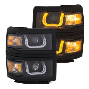 Anzo USA - Anzo USA Projector Headlight Set w/U-Bar Switchback 111385 - Image 1