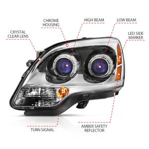 Anzo USA - Anzo USA Crystal Headlight Set 111476 - Image 4