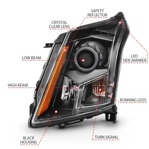 Anzo USA - Anzo USA Projector Headlight Set w/Halo 111477 - Image 4