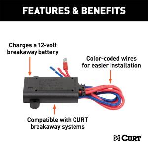 CURT - CURT Replacement Breakaway Battery Charger 52025 - Image 2