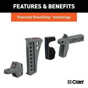 CURT - CURT Rebellion XD Adjustable Cushion Hitch Ball Mount 45980 - Image 3
