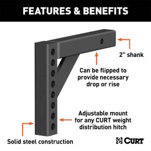 CURT - CURT Adjustable Weight Distribution Shanks 17120 - Image 2