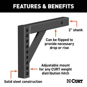 CURT - CURT Adjustable Weight Distribution Shanks 17122 - Image 2