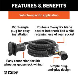 CURT - CURT Custom Wiring Harness Extension 56000 - Image 2