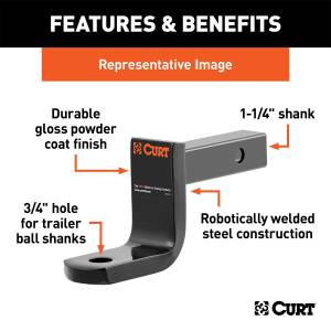 CURT - CURT Class I Ball Mount 45022 - Image 3