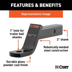 CURT - CURT Class III Ball Mount 45051 - Image 3