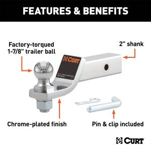 CURT - CURT Class III Loaded Ball Mount 45293 - Image 2