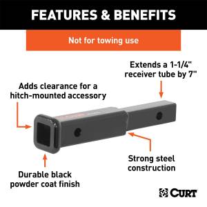 CURT - CURT Receiver Extender 45789 - Image 2