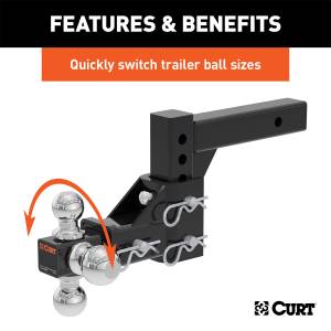 CURT - CURT Class III/IV Multi Ball Mount 45799 - Image 3