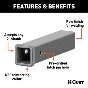 CURT - CURT Receiver Tube 49120 - Image 2