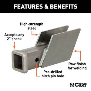 CURT - CURT Weld-On Hitch Box 49717 - Image 2