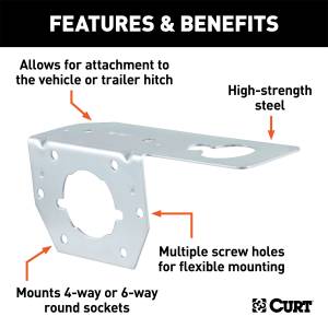 CURT - CURT Trailer Wire Connector Bracket 58210 - Image 2