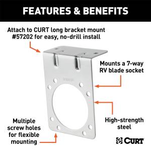 CURT - CURT Trailer Wire Connector Bracket 58230 - Image 3