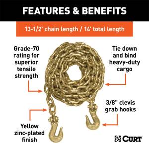 CURT - CURT Transport Binder Safety Chain Assembly 80309 - Image 2