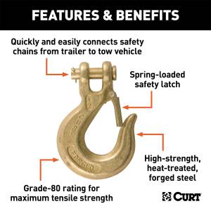 CURT - CURT Class V Clevis Safety Latch Hook 81980 - Image 2